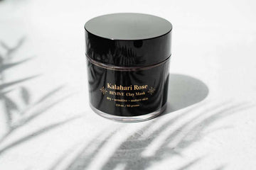 Kalahari Rose Revive Clay Mask jar — natural detoxifying face mask