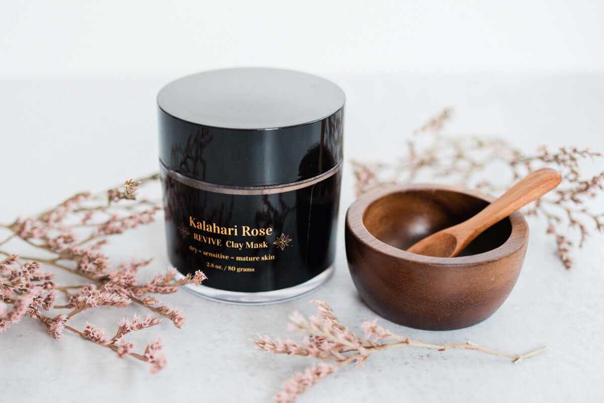 Kalahari Rose Clay Mask – certified organic detoxifying treatment