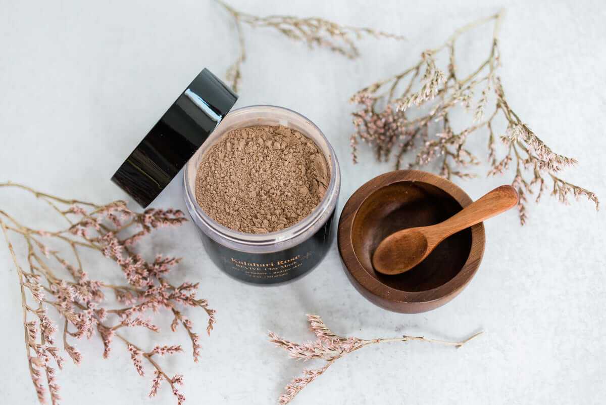 Kalahari Rose Clay Mask – purifying skincare ritual for glowing skin