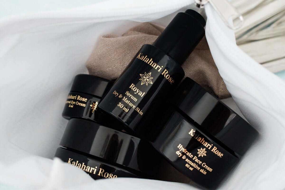 Kalahari Rose Discovery Kit open – try our best face creams and serums