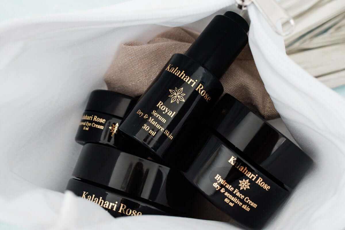 Kalahari Rose Discovery Kit open – try our best face creams and serums
