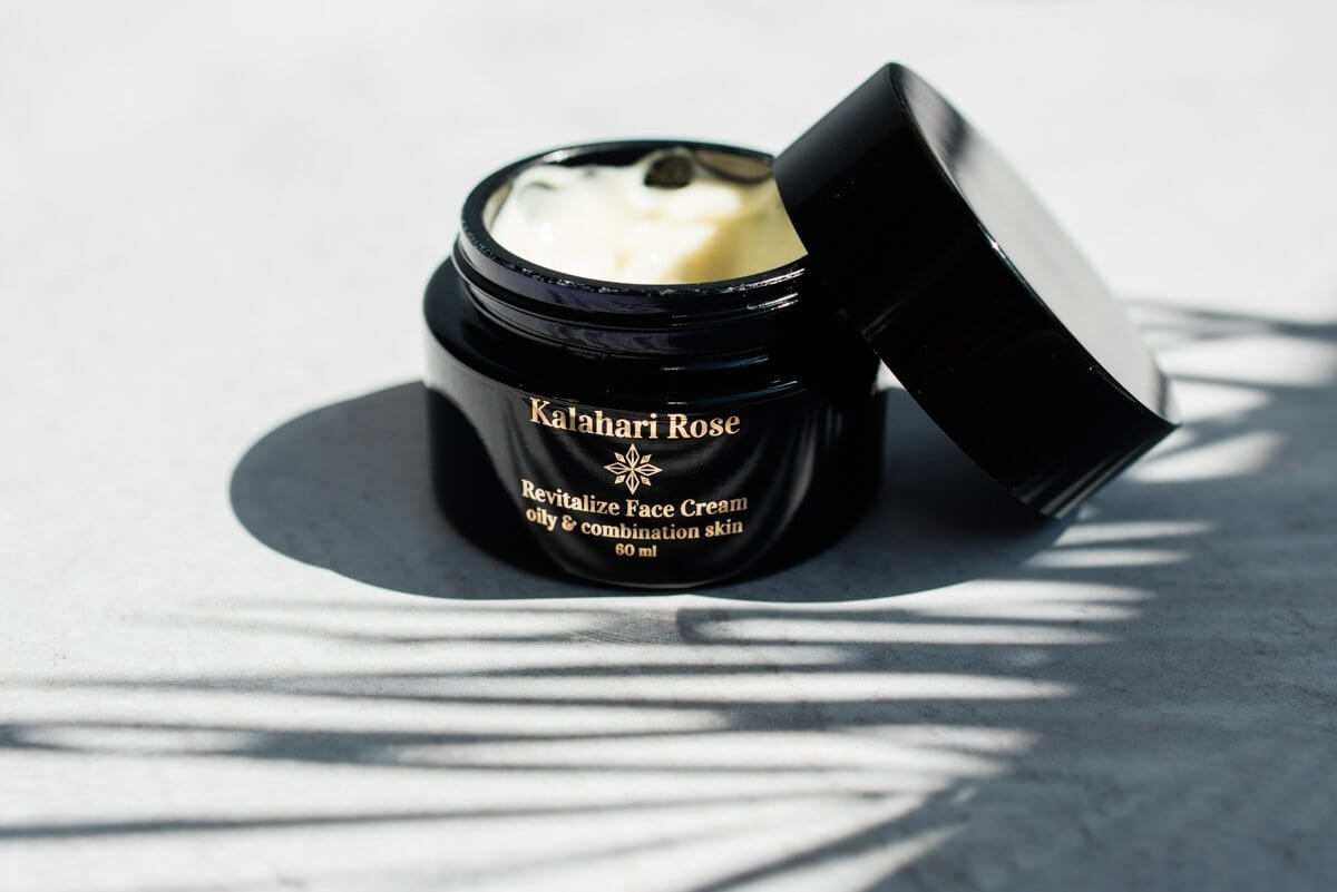Kalahari Rose Revitalize Face Cream jar for oily and combination skin
