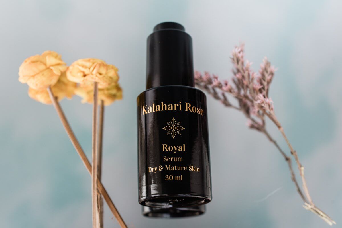 Kalahari Rose Royal Serum ingredients – certified organic, vegan anti-aging formula